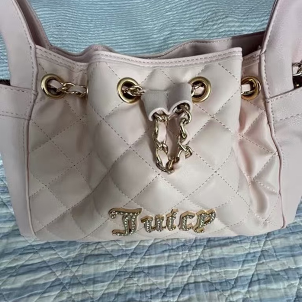 Juicy Couture Light Pink Quilted Shoulder Bag